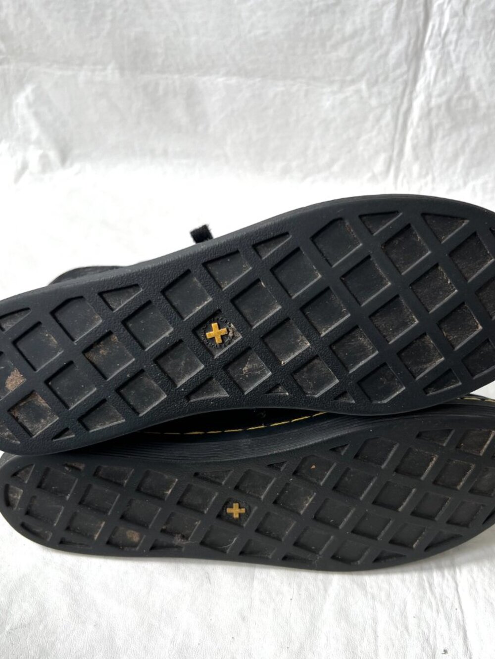 Dr Martens shoes sneaker boots black fabric skulls Hackney lace up high top docs - Picture 8 of 11